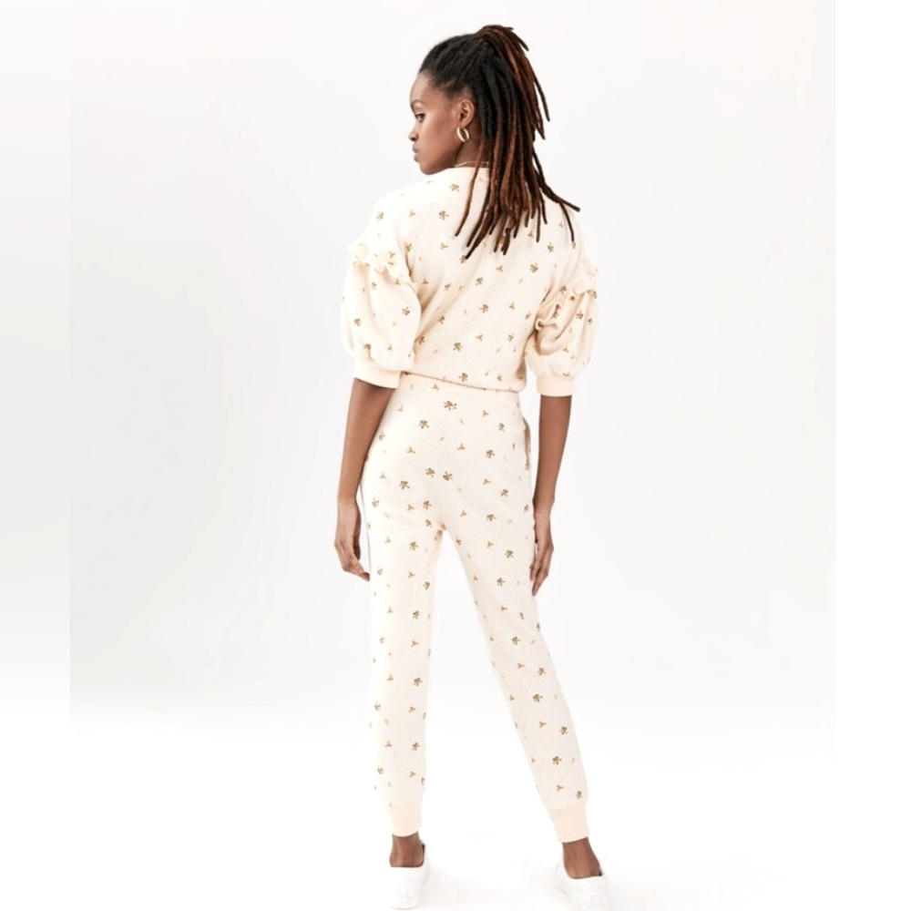 Something Navy Esmeralda Ruffle Jumpsuit M